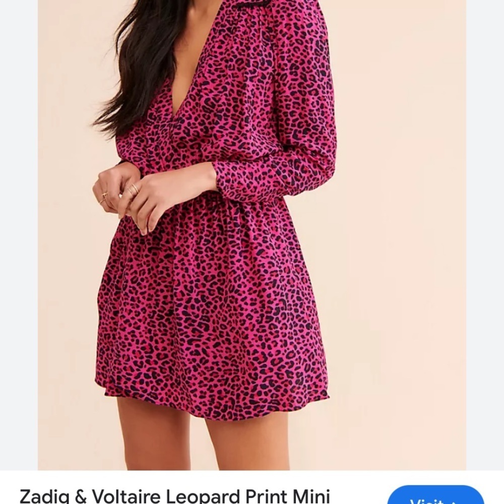 ZADIG & VOLTAIRE REVEAL PRINT LEO DRESS size small - Picture 6 of 11